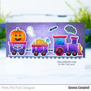 Pretty Pink Posh Die Halloween Train