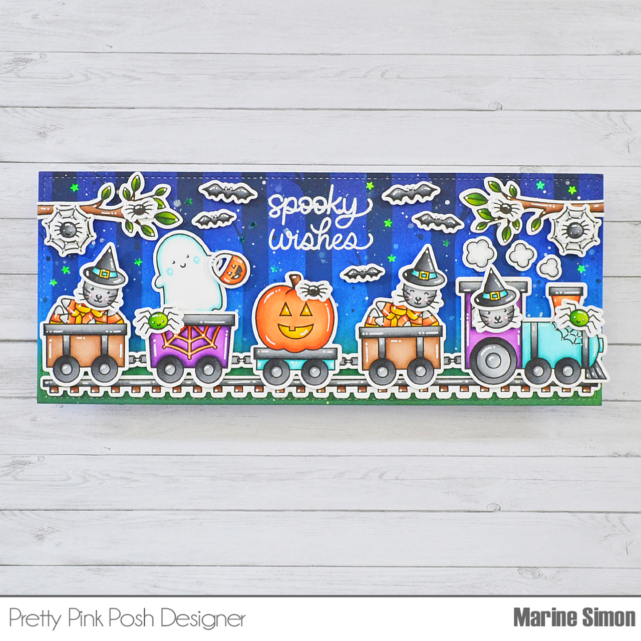 Pretty Pink Posh Stamp Halloween Train