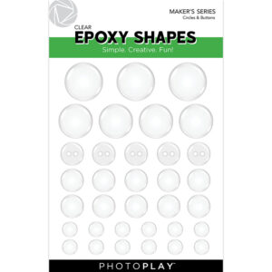 Photo Play Clear Epoxy Shapes Circles & Buttons Without Die