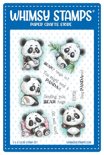 WHIMSY STAMP PANDA GET WELL