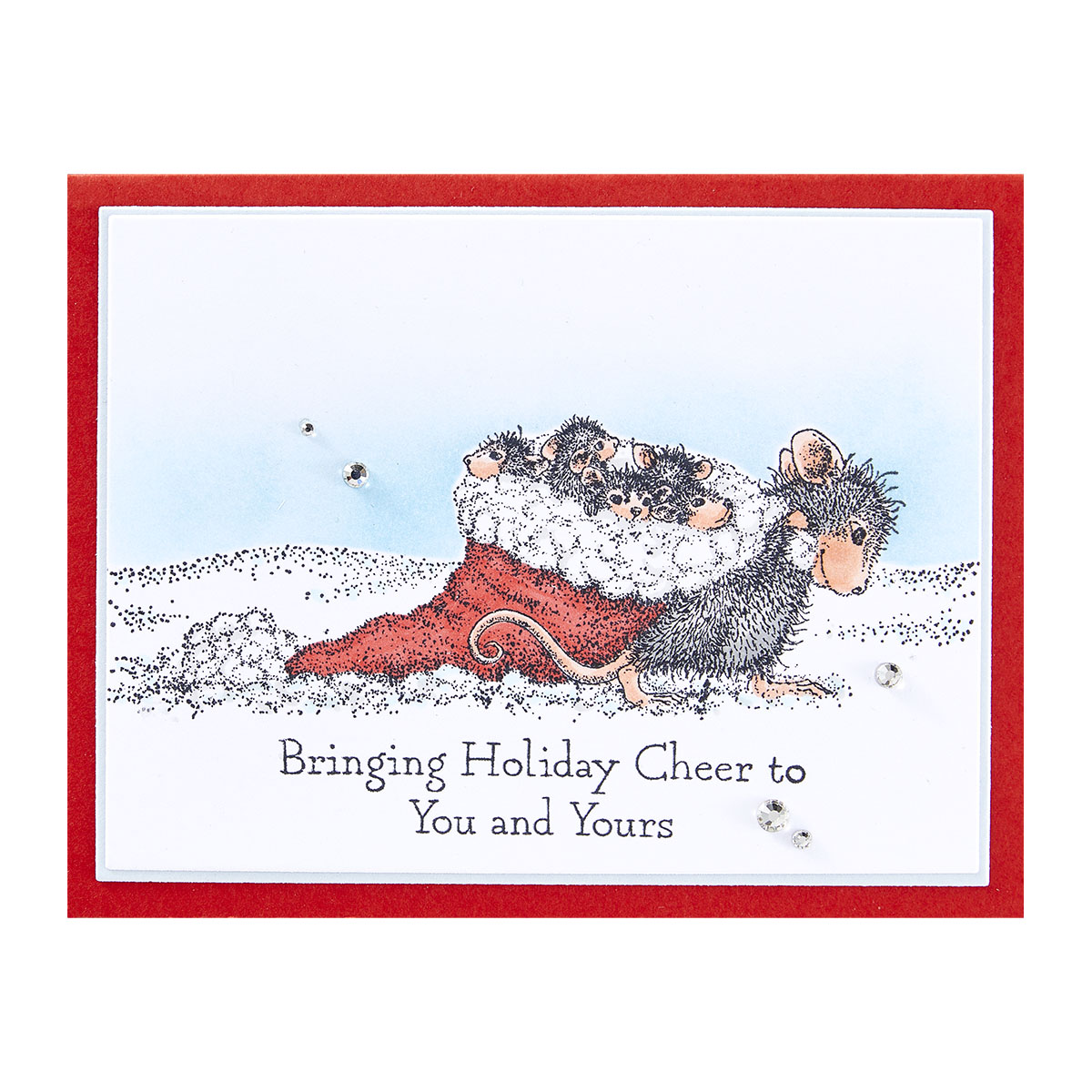 Spellbinders Christmas Friends Cling Rubber Stamp Set From the House-mouse Holiday Friends Collection