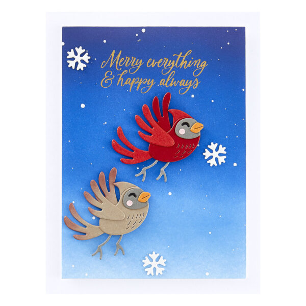 Spellbinders Conrad Cardinal Etched Dies From the Dancin' Christmas Friends Collection