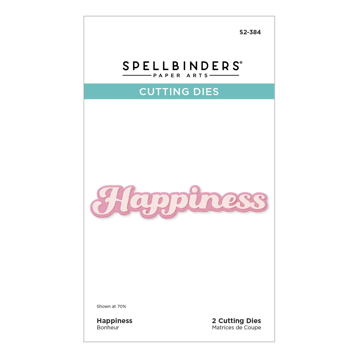 Spellbinders Happiness Etched Dies From the Storytelling By Spellbinders Collection