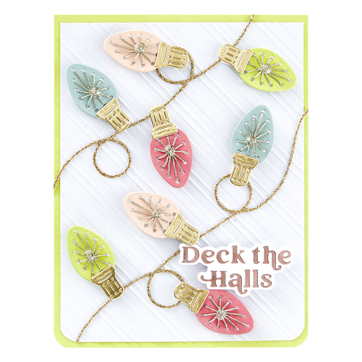 Spellbinders Stitched String Lights Etched Dies From the Stitched Bright Collection