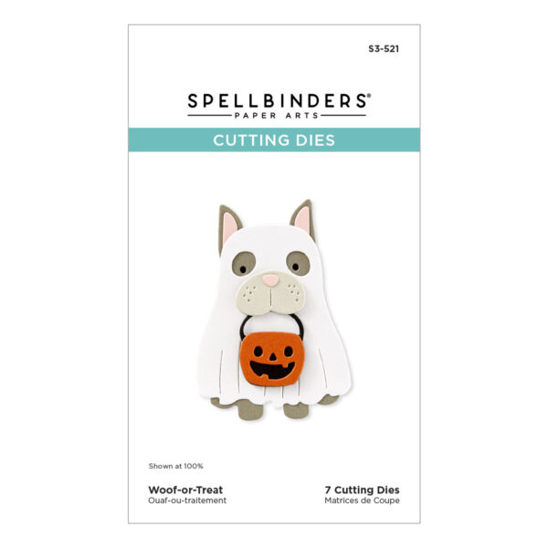 Spellbinders Woof-or-treat Etched Dies From the Happy Haunting Collection