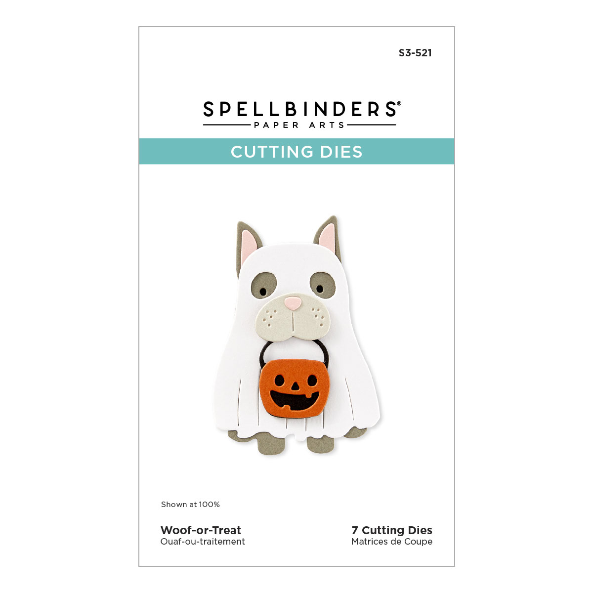 Spellbinders Woof-or-treat Etched Dies From the Happy Haunting Collection