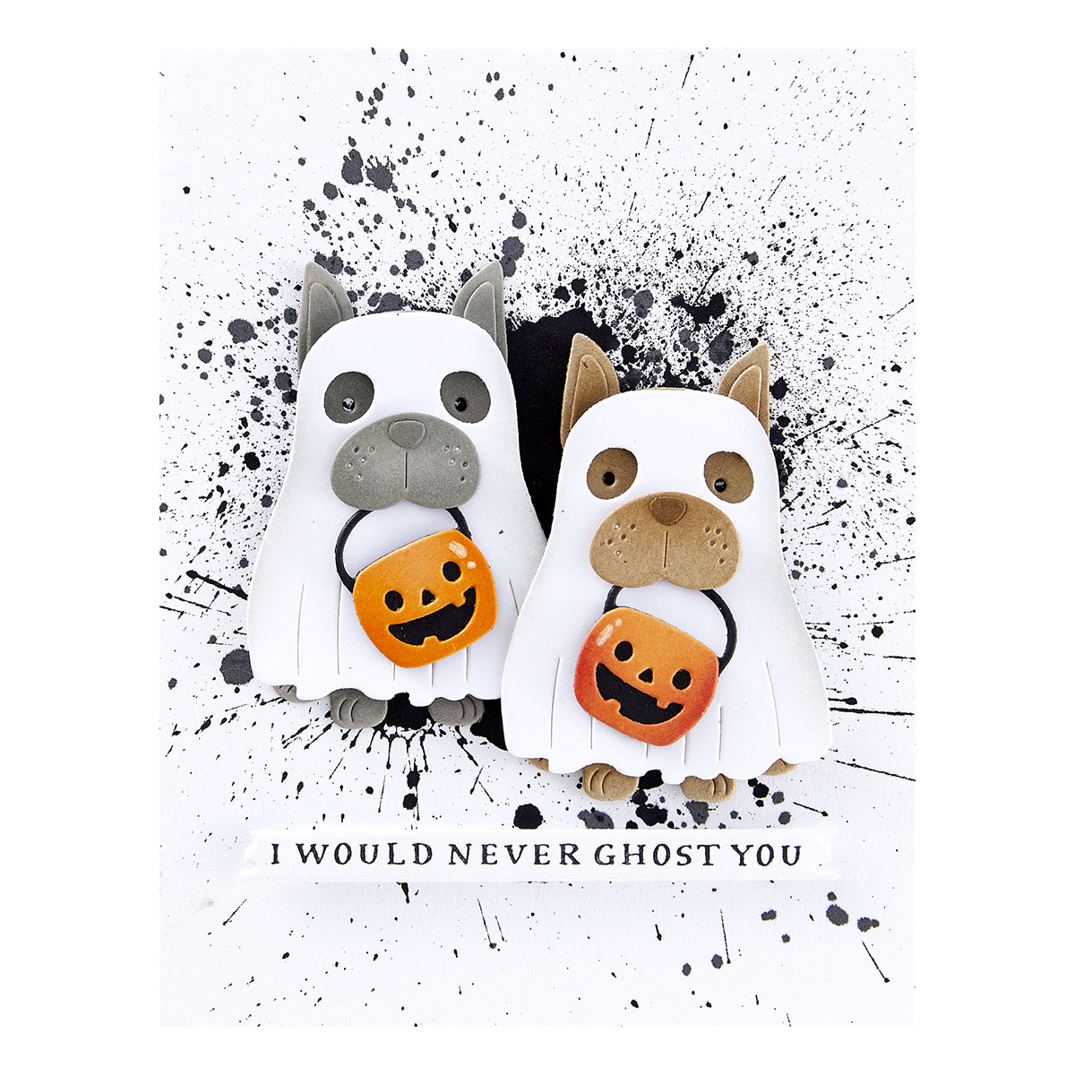 Spellbinders Woof-or-treat Etched Dies From the Happy Haunting Collection