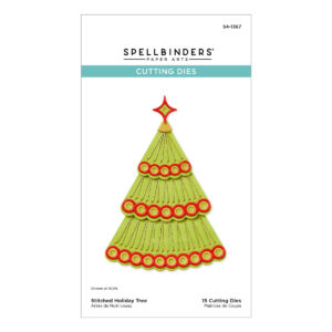 Spellbinders Stitched Holiday Tree Etched Dies From the Stitched Bright Collection