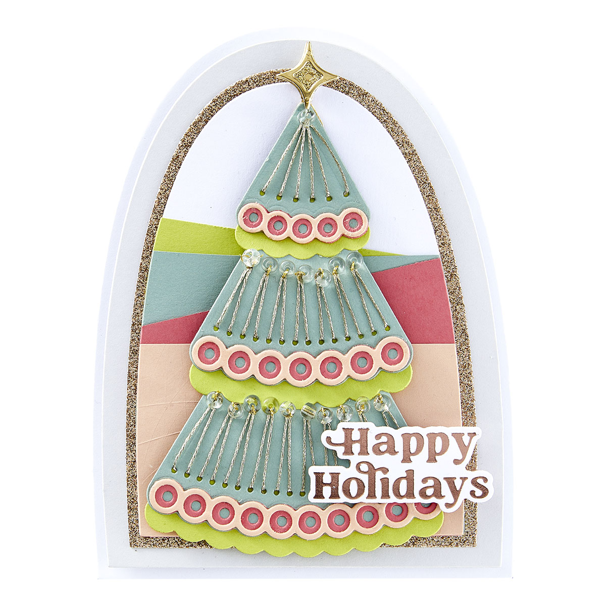 Spellbinders Stitched Holiday Tree Etched Dies From the Stitched Bright Collection