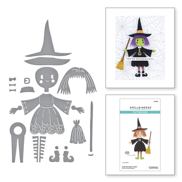 Spellbinders Fiona the Dancin' Witch Etched Dies From the Happy Haunting Collection