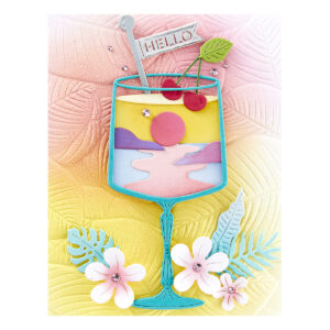 Spellbinders Sunset in A Glass Etched Dies From the Happy Hour Collection