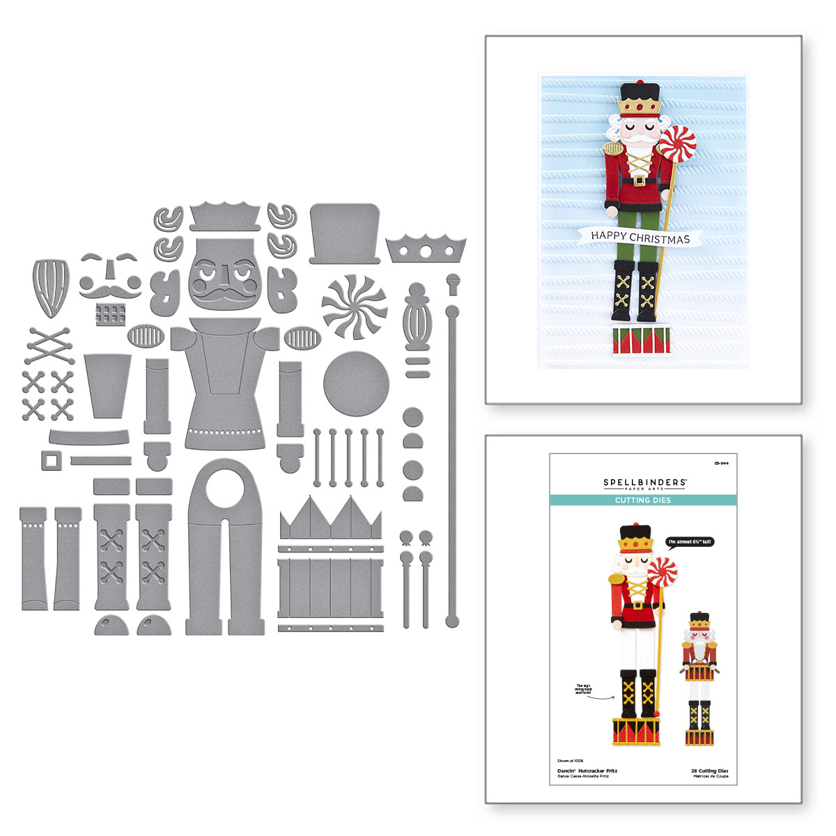 Spellbinders Dancin’ Nutcracker Fitz Etched Dies From the Dancin’ Christmas Friends Collection