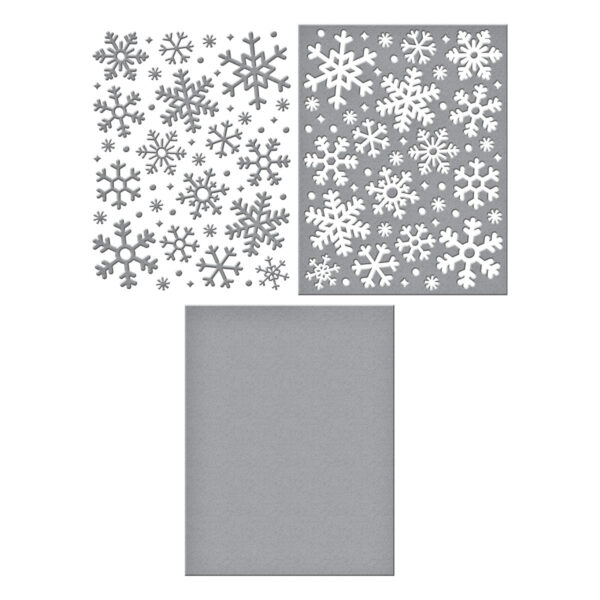 Spellbinders Frozen Flurries Etched Dies From the Let It Snow Collection By Simon Hurley