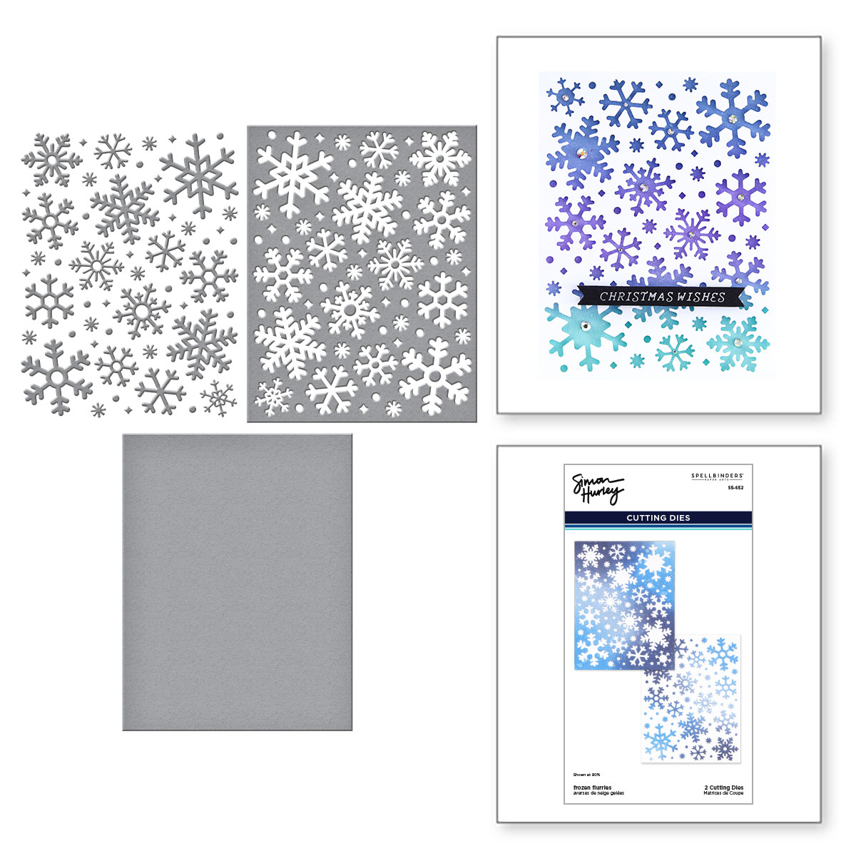 Spellbinders Frozen Flurries Etched Dies From the Let It Snow Collection By Simon Hurley