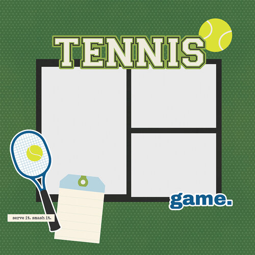 SIMPLE STORIES PAGE PIECES TENNIS