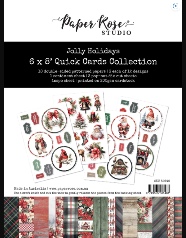 PAPER ROSE 6X8 JOLLY HOLIDAYS QUICK CARD COLLECTION