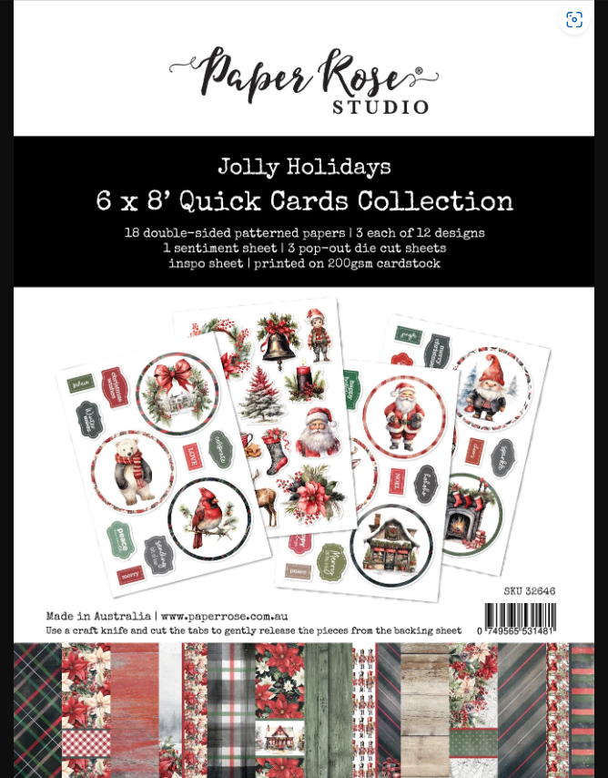 PAPER ROSE 6X8 JOLLY HOLIDAYS QUICK CARD COLLECTION