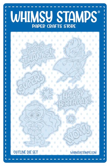 WHIMSY DIE SUPER KIDS OUTLINE