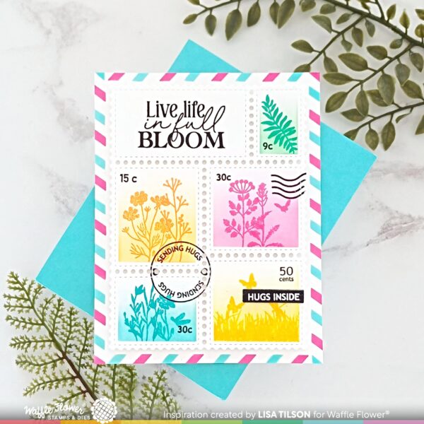 Waffle Flower Stamp Wild Flower Silhouette