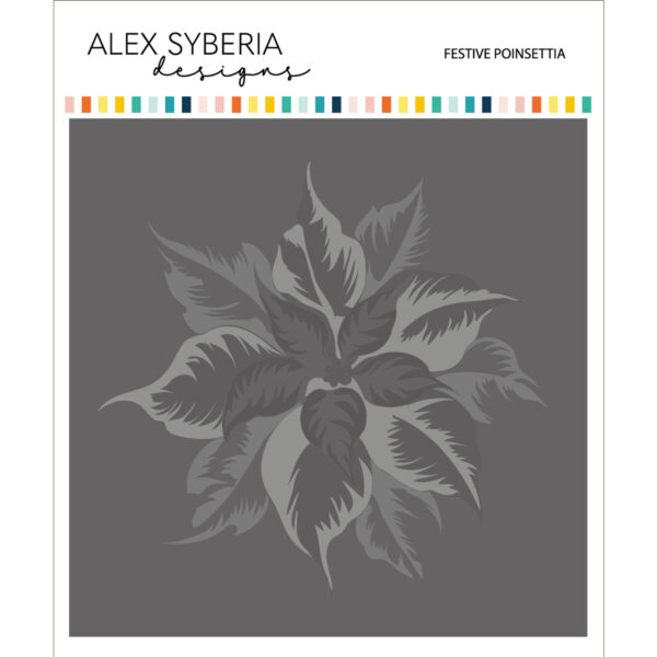 Alex Syberia Stencil Festive Poinsettia