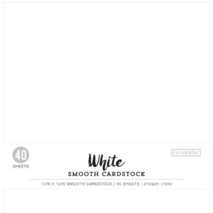 AC COLORBOK CARDSTOCK 12X12 WHITE PAD