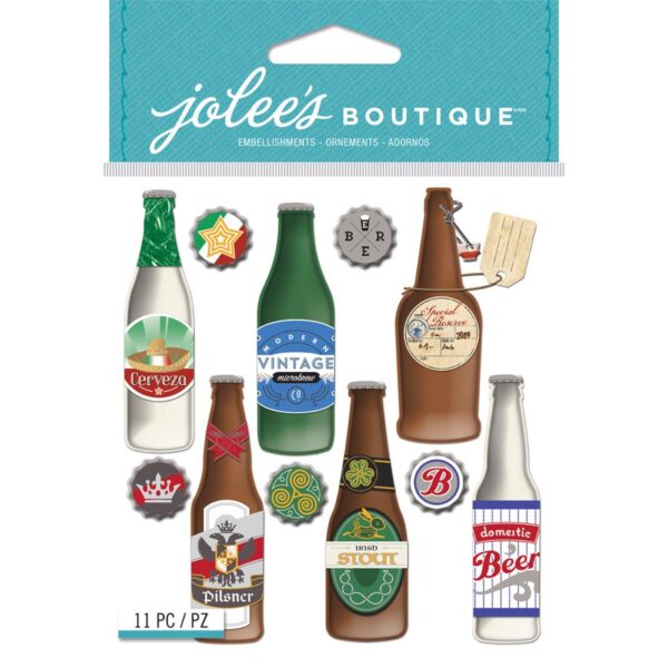 EK JOLEES STICKER BEER BOTTLE DOMES