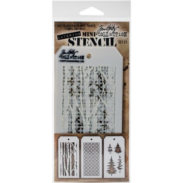 ART GONE WILD TIM HOLTZ MINI TEMPLATE SET 21