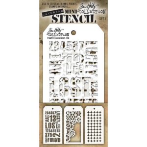 ART GONE WILD TIM HOLTZ MINI TEMPLATE SET 1