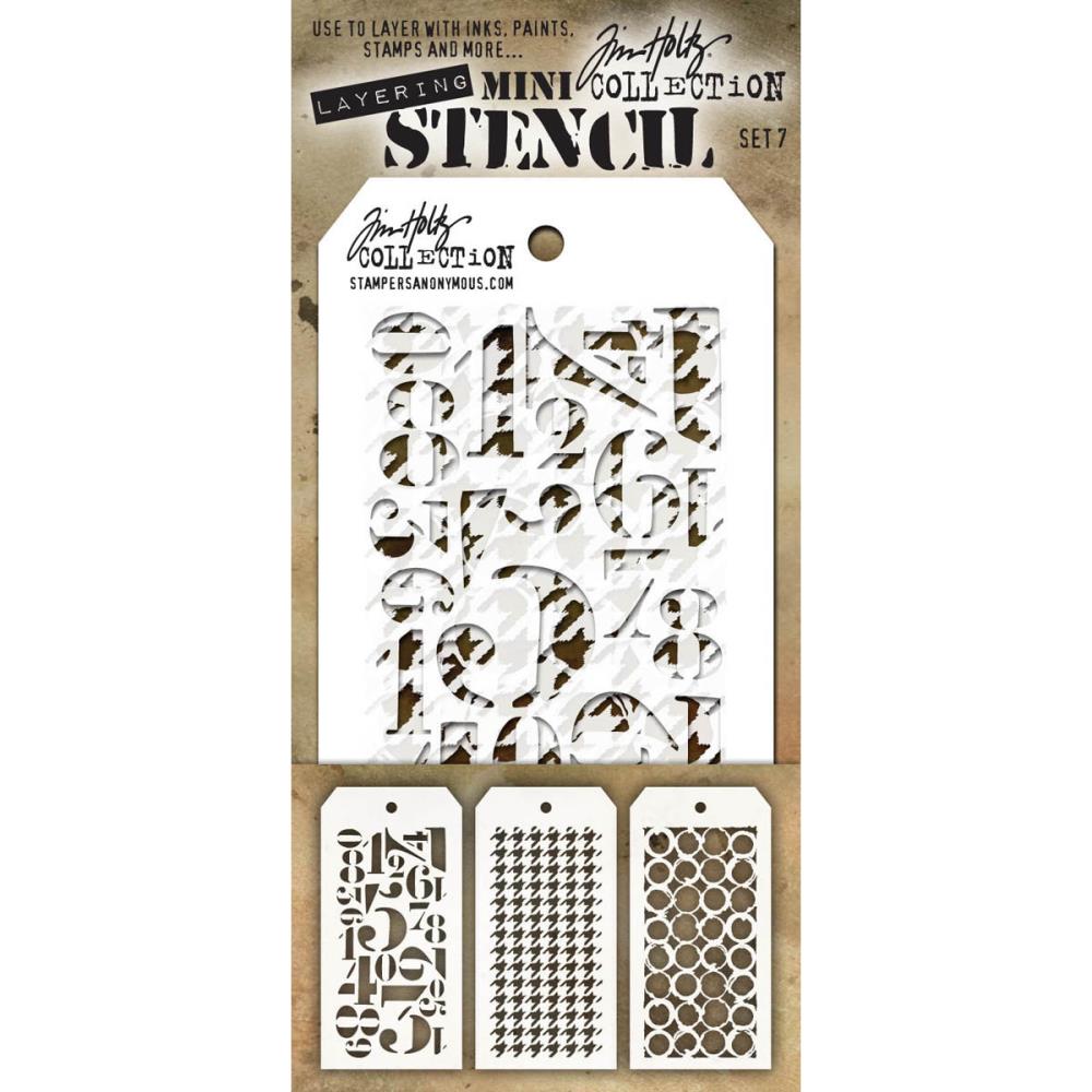 ART GONE WILD TIM HOLTZ MINI TEMPLATE SET 7