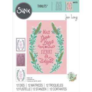 Sizzix Thinlits Die Set 12PK - Merry & Bright #2 By Jen Long