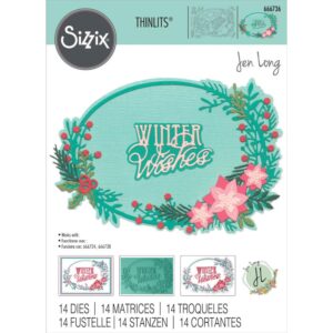 Sizzix Thinlits Die Set 14PK - Winter Wishes #2 By Jen Long