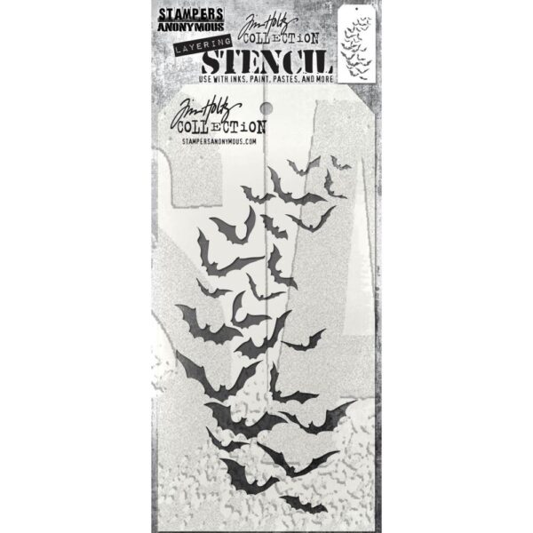 ART GONE WILD TIM HOLTZ STENCIL BATTY