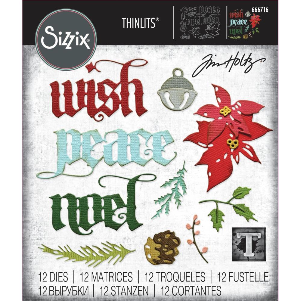 Sizzix Thinlits Die Set 12PK – Vault Holiday Classic By Tim Holtz