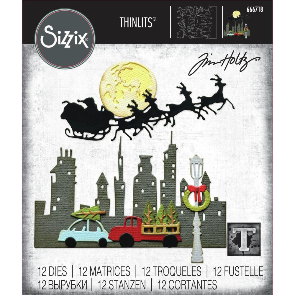 Sizzix Thinlits Die Set 12PK – Vault Christmas Magic By Tim Holtz