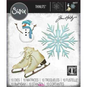 Sizzix Thinlits Die Set 10PK – Vault Winter Wishes By Tim Holtz