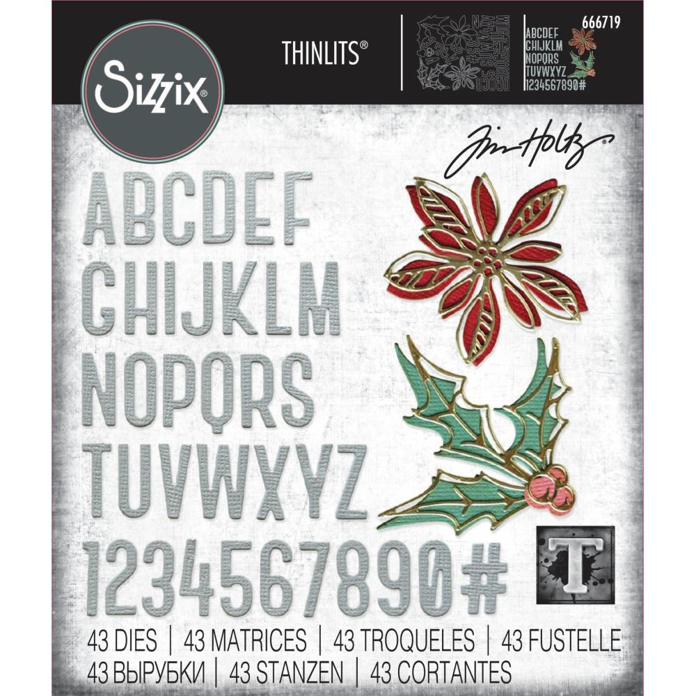 Sizzix Thinlits Die Set 43PK – Vault Seasonal Sketch By Tim Holtz