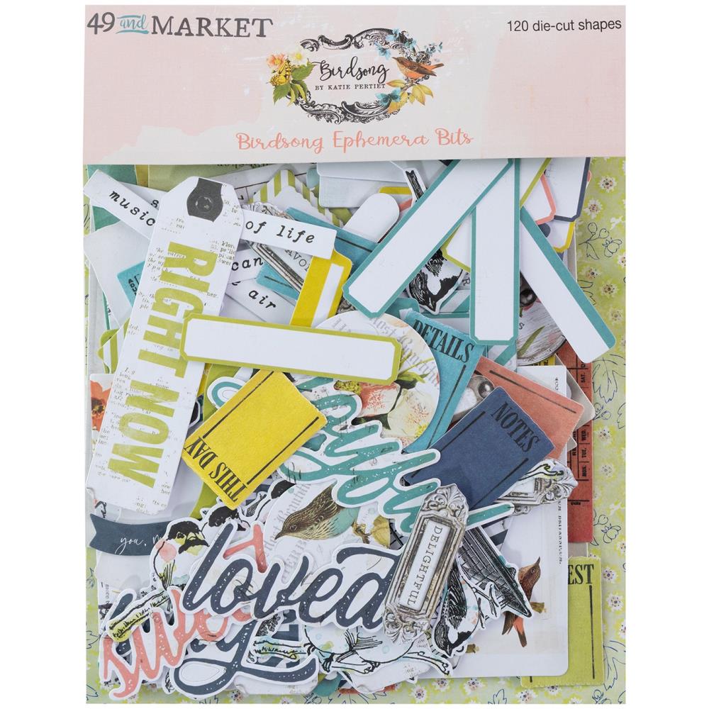 49 & MARKET DIE CUTS COLOR SWATCH BIRDSONG EPHEMERA