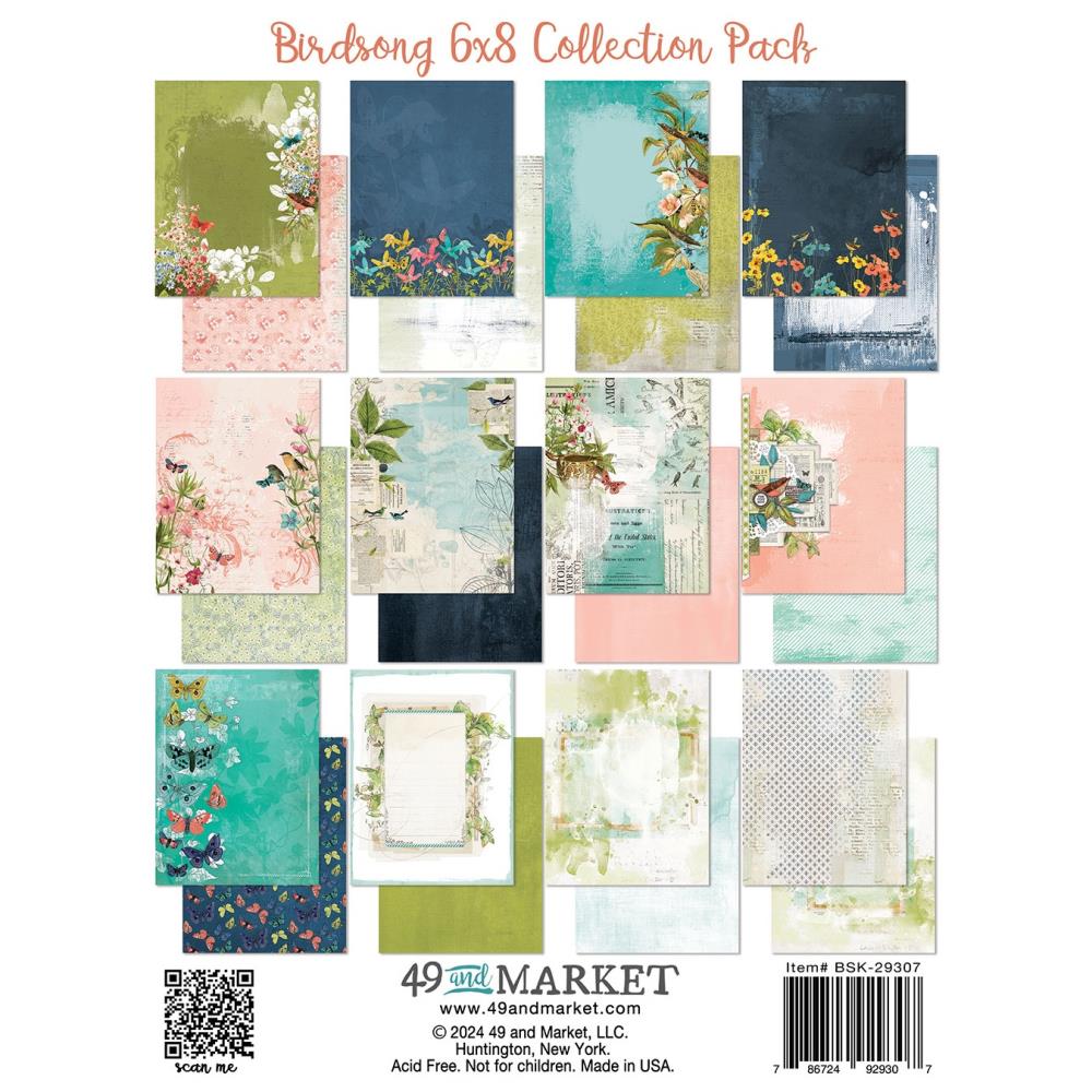 49 & MARKET 6X8 BIRDSONG PAPER PAD