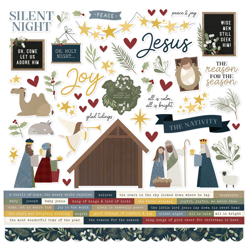 Simple Stories Silent Night Cardstock Stickers