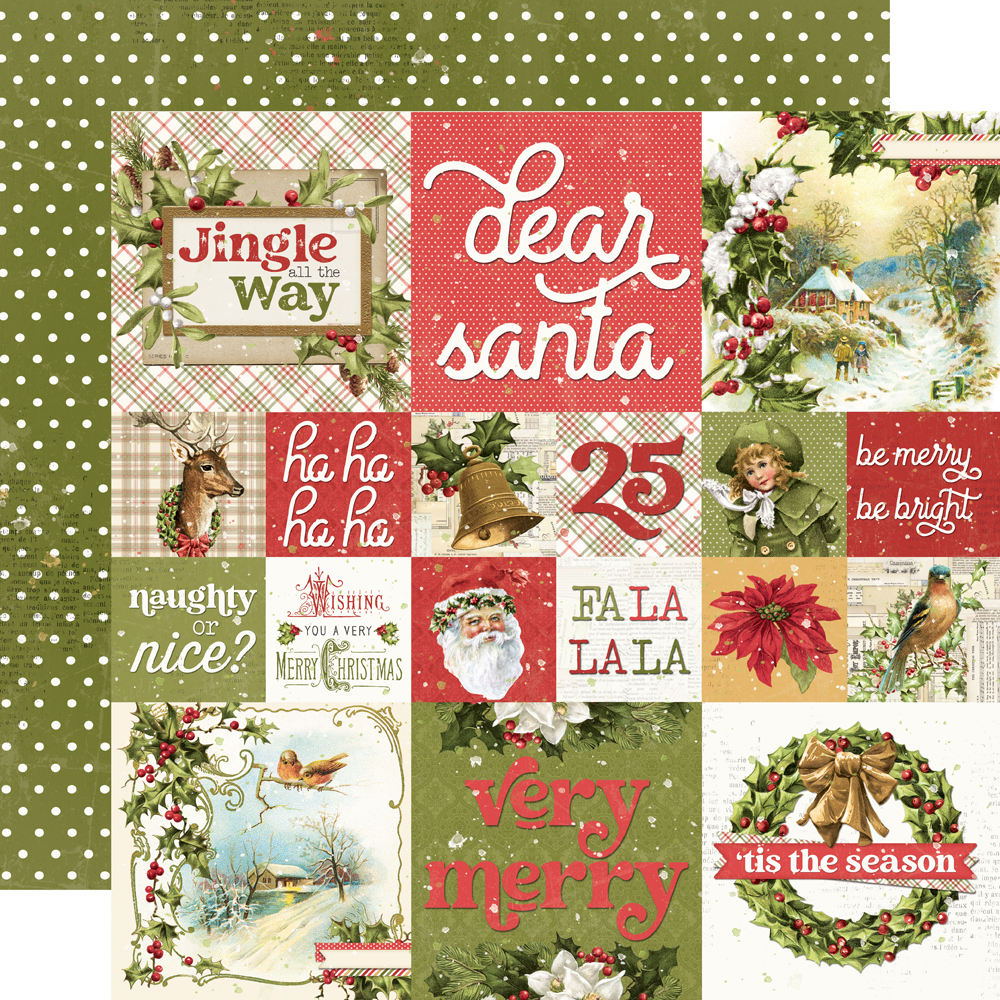 Simple Stories Simple Vintage Yuletide 2X2/4X4 Elements