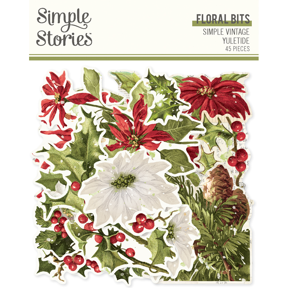 Simple Stories Simple Vintage Yuletide Floral Bits & Pieces