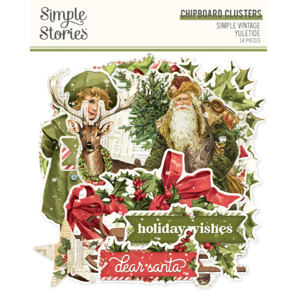 Simple Stories Simple Vintage Yuletide Chipboard Clusters