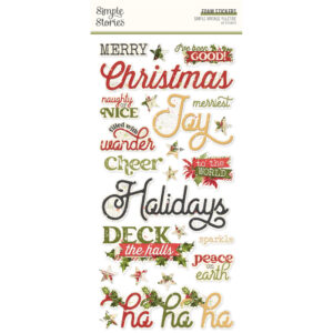 Simple Stories Simple Vintage Yuletide Foam Stickers