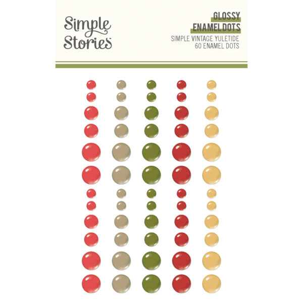 Simple Stories Simple Vintage Yuletide Glossy Enamel Dots