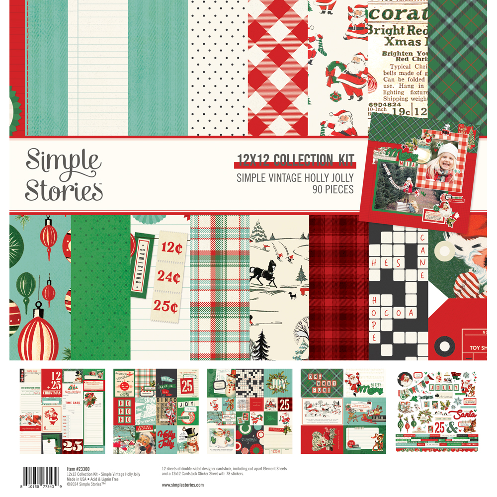 Simple Stories Simple Vintage Holly Jolly Collection Kit