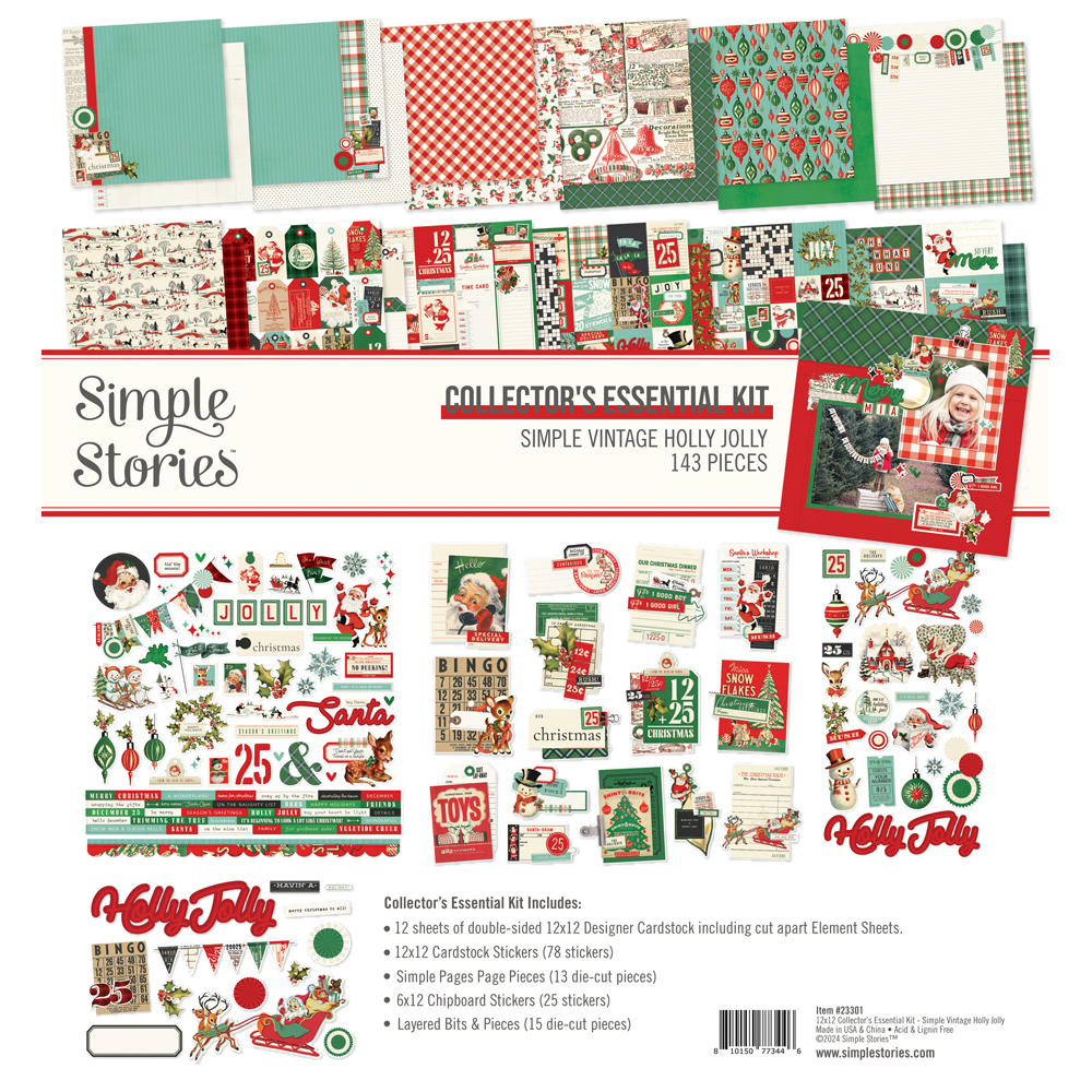 Simple Stories Simple Vintage Holly Jolly Collector's Essential Kit