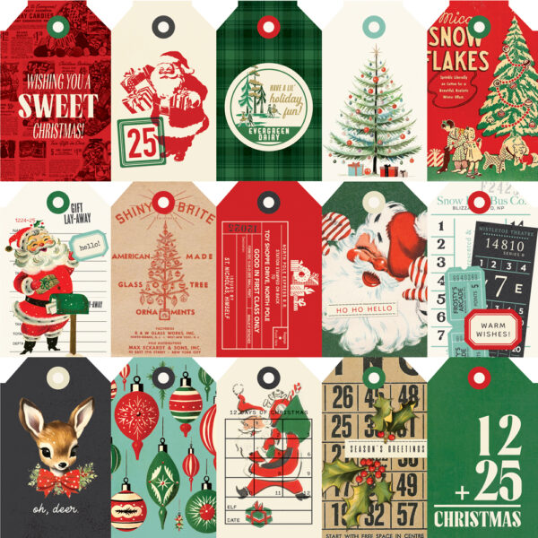 Simple Stories Simple Vintage Holly Jolly Tags Elements