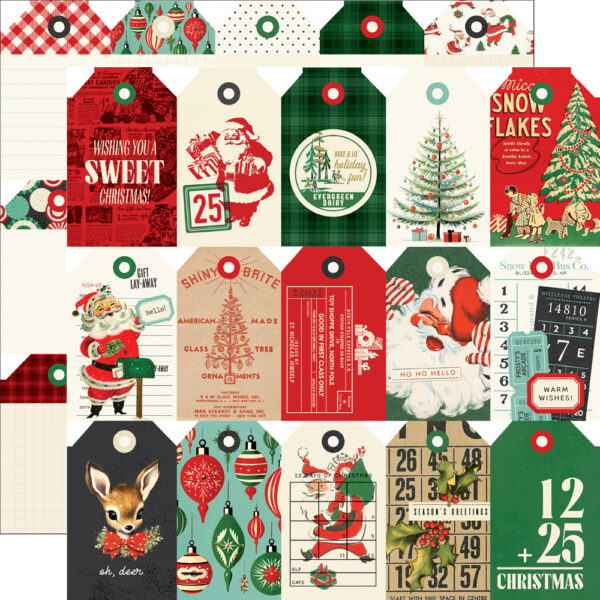 Simple Stories Simple Vintage Holly Jolly Tags Elements