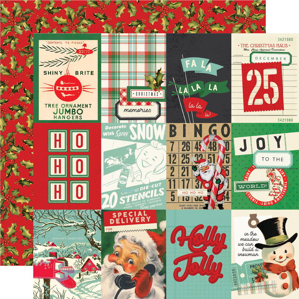 Simple Stories Simple Vintage Holly Jolly 3X4 Elements