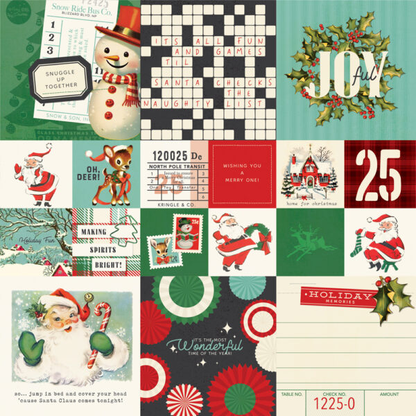 Simple Stories Simple Vintage Holly Jolly 2X2/4X4 Elements